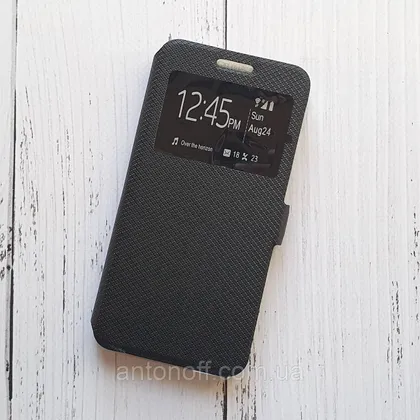 фото, Чохол-книжка HTC Desire 626 / Desire 626G для телефона (з віконцем) Чорний