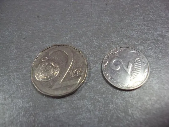 монета чехия 2 кроны 1993 №8800 Ціна