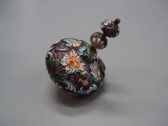 Фигура миниатюра статуэтка юла эмаль клуазоне с перегородками узор цветы клуазонне дзига №18642 Інтернет-аукціон