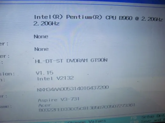 5262 ACER ASPIRE V3-731 PENTIUM B960  НІМЕЧЧИНА З аукціону