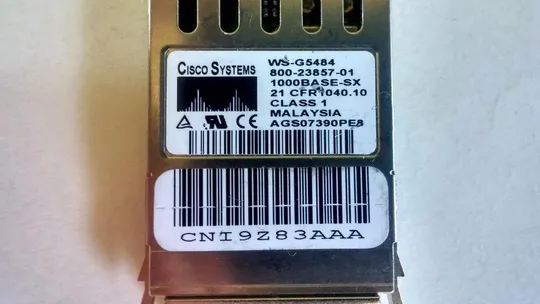 Модуль трансивера Сisco WS-G5484 1000BASE-SX 800-23857-01 с импульсной модуляцией GBIC З аукціону