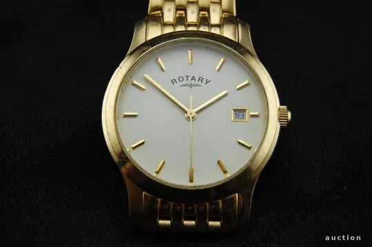 Купити стильные часы ROTARY нержавейка литая 30м. дата