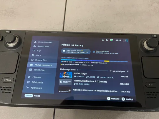 Портативна ігрова консоль Valve Steam Deck 1010, AMD APU 0405, 256GB+256GB SD, 16GB Характеристики