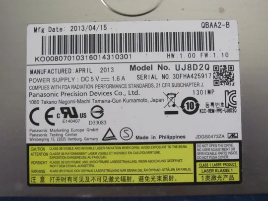 №195-25 DVD-привод UJ8D2Q для Acer P253 V5 V3 E1-531 571 521 оригінал Де купити