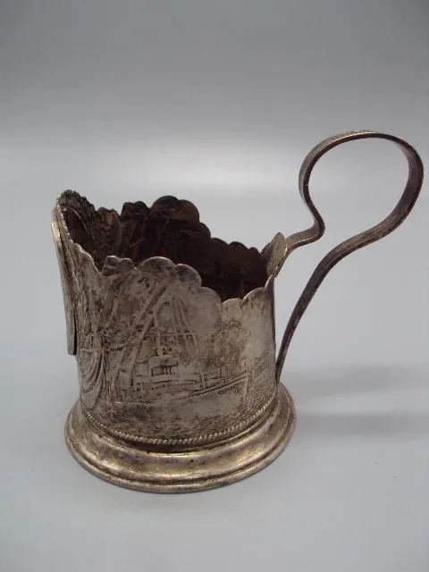 Подстаканник Ленинград металл эмаль высота 8 см, диаметр 7 см №13654 Інтернет-аукціон