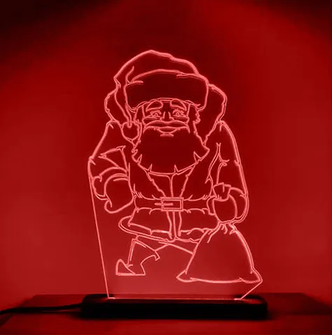 Акриловий світильник-нічник Святий Миколай червоний tty-n000020 Ціна