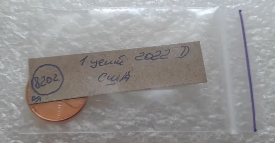 (8202 ря) 1 цент 2022 D США Недорого