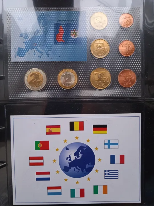 Ліхтенштейн. Річний набір монет Євромонет(Європроба) Продаж