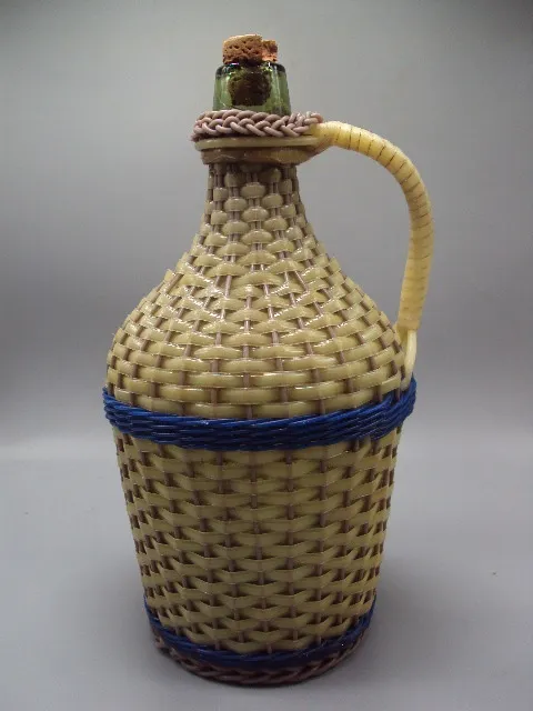 Бутль бутылка в оплетке бутыль оплетений бутель в оплетці высота 32,5 см №18654 Продаж