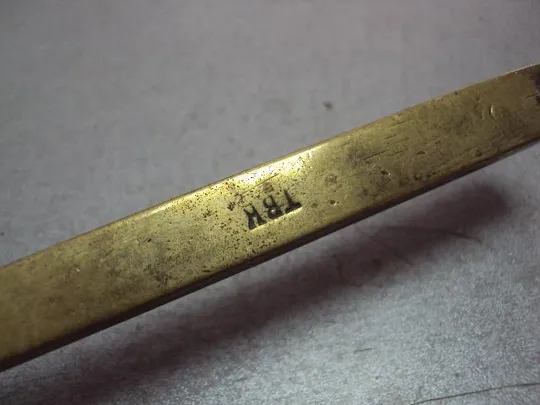 Весы безмен коромысло клеймо ТВК 1916 царизм латунь бронза длина 38,5 см (№40) №11564 Продаж