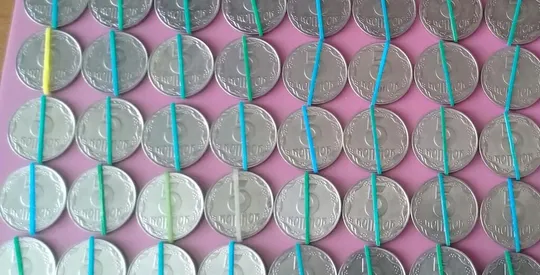 Купити (1013) 5 копійок 1992 повороти (порушення соосності) - 168 монет одним лотом, опт (5 копеек 1992)