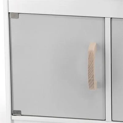 Игровой набор Viga Toys кухня из дерева с аксессуарами PolarB серая (44049) Недорого