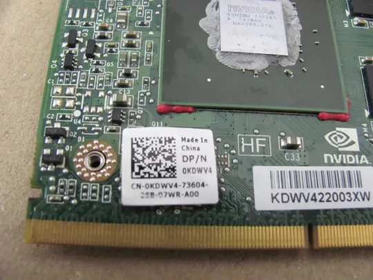 67-4   відеокарта 0KDWV4 Nvidia Quardo 1000M , 2GB, DDR3 для  Dell Precision M4600 оригінал Інтернет-аукціон