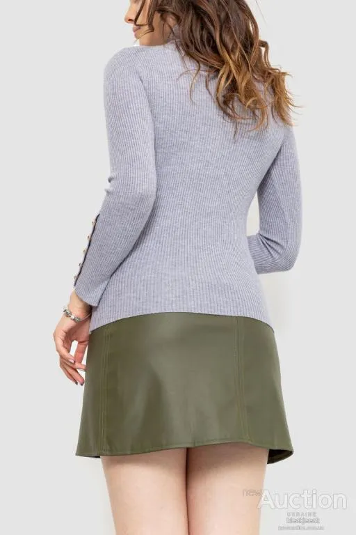 Гольф женский в рубчик, цвет серый, 204R036 Продаж