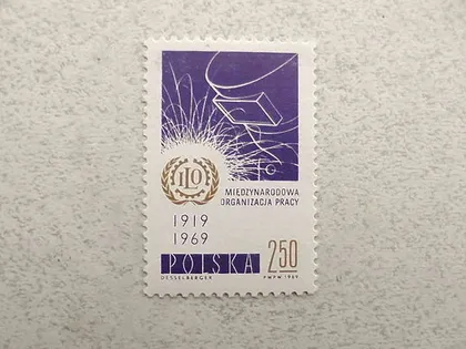 фото, Поштова марка Польща 1969 рік **