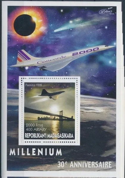 фото, Мадагаскар Конкорд Космос Блок 1999