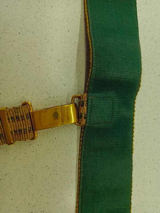 Ремень парадный, генеральский, с подвесами для сабли, кортика , металлизированный , прошит золотой ниткой в Україні