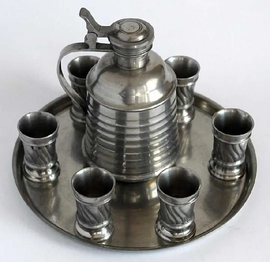 Купити Антикварний олов&#039;яний набір для вина, сервіз, 1930-ті рр., Німеччина