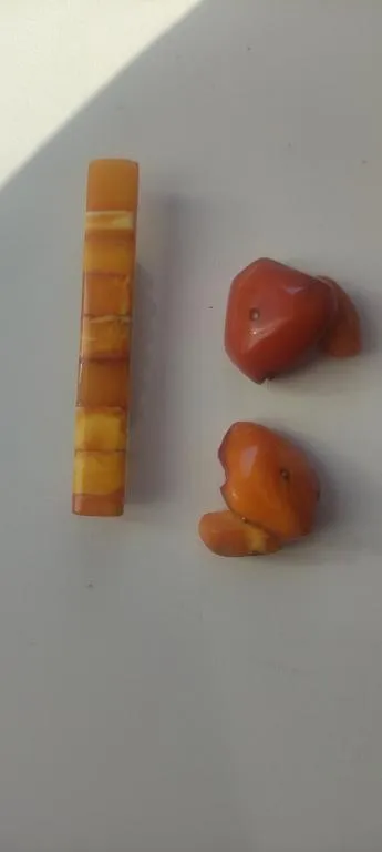 винтажный Королевский янтарь-зажим для галстука и запонки 1970-е годы или ранее bf216- Ціна