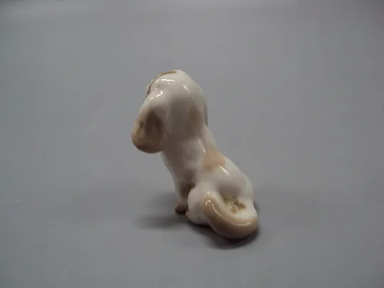 Фигура фарфор миниатюра статуэтка ЛФЗ собака щенок пекинес собачка 3,5 см (скол на лапе) №15505 Де купити