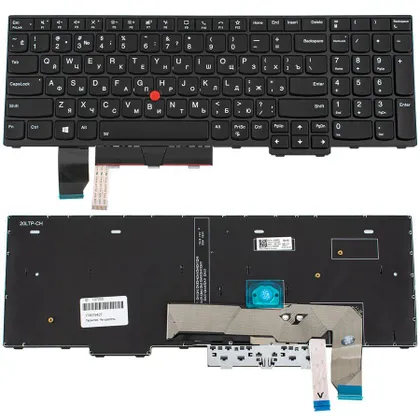 фото, Клавиатура для ноутбука LENOVO (ThinkPad: P15, P17 gen 2) rus, black, подсветка клавиш (ОРИГИНАЛ)