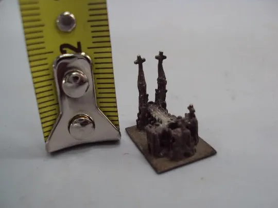 Брелок подвеска миниатюра подвес храм Базилика собор серебро 925 проба вес 4,51 г 1,7х1,8 см №38 Де купити