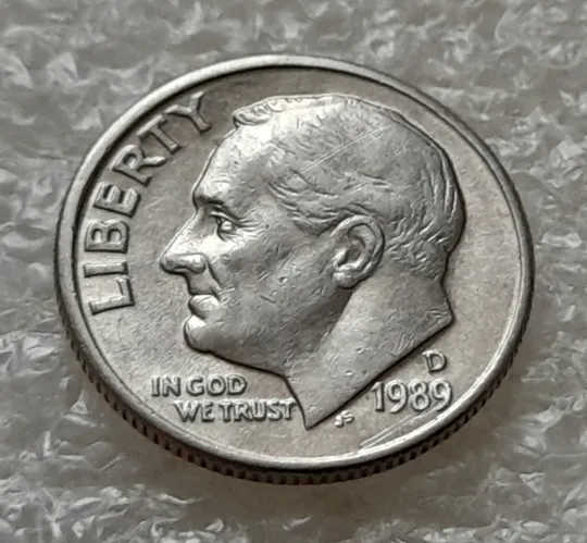 (8219 ря) 1 дайм 1989 D США (10 центів 1989) З аукціону