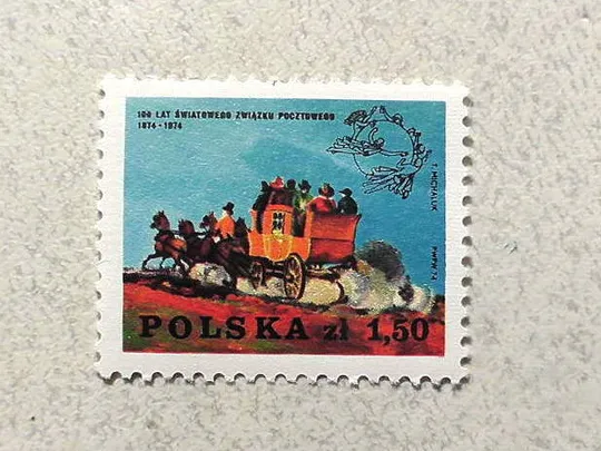 Поштова марка Польща 1974 рік ** Ціна