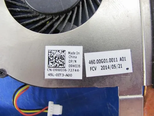 номер0001-2 система охолодження 09W0J6 0511FV для Dell Inspiron 17 5748 5749 3541 3542 3543 5748 5749 оригінал З аукціону