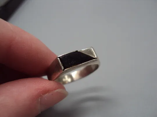 Кольцо прямоугольник печатка печать серебро 925 проба Украина вес 3,22 г 20-20,5 размер №15443 Інтернет-аукціон