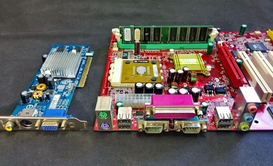 комплект плата MSI KT4AV ATX s462 + AMD Athlon 2600 + память 256Mb + AGP 8x видеокарта Де купити