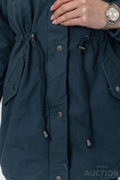 Парка женская зимняя, цвет темно-зеленый, 244R6912 Де купити