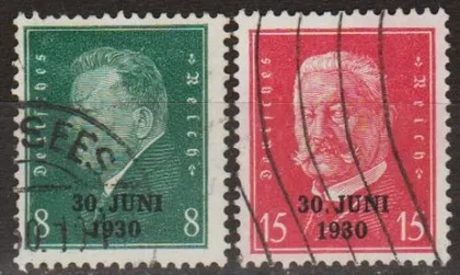 фото, 1930 - Німеччина - Рейнланд - надруки Mi.444-45 _2,40 €