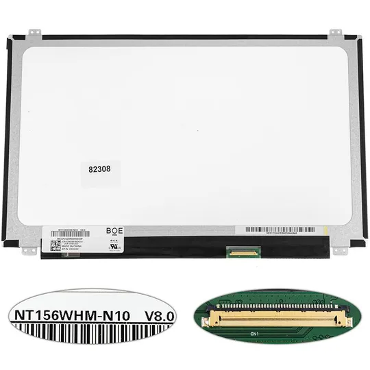 Купити Матриця 15.6 NT156WHM-N10 100% NEW (1366*768, 40pin, LED, SLIM(вертикальні вушки), глянець, роз&#039;єм праворуч знизу) для ноутбука