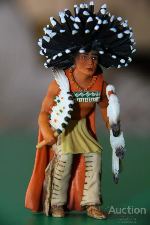Купити индеец шаман Сиу SCHLEICH ФРГ 90-100мм