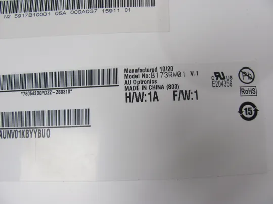МР9-2 матриця B173RW01 V1  17.3&quot;  WXGA++ LVDS 40 pin TN Де купити