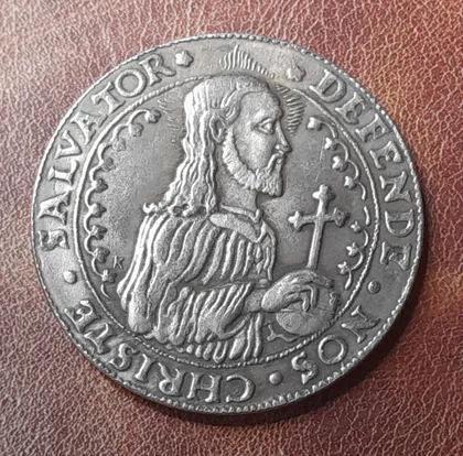фото, Талер 1577 року, Стефан Баторій, Гданськ. Копія.