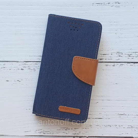 Книжка універсальна Mercury Goospery Slider / слайдер 4.5&quot;-4.8&quot; (13.9×7.2см) для телефона Blue Ціна