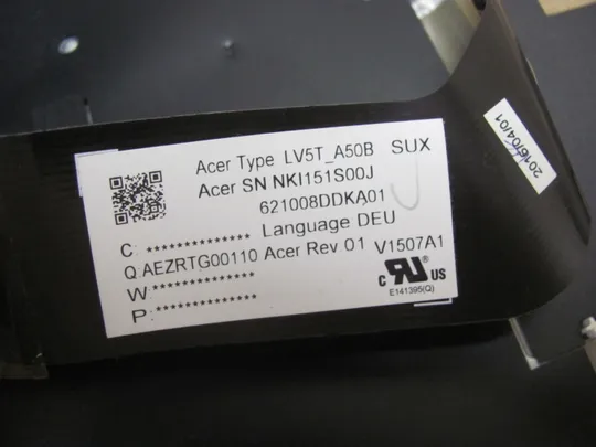 номер0951-7 Кришка панель палмрест EAZRT00202A з клавіатурою AEZRTG00110 для Acer Aspire E15 E5-573G E5-522G E5-532G  оригінал Інструкція