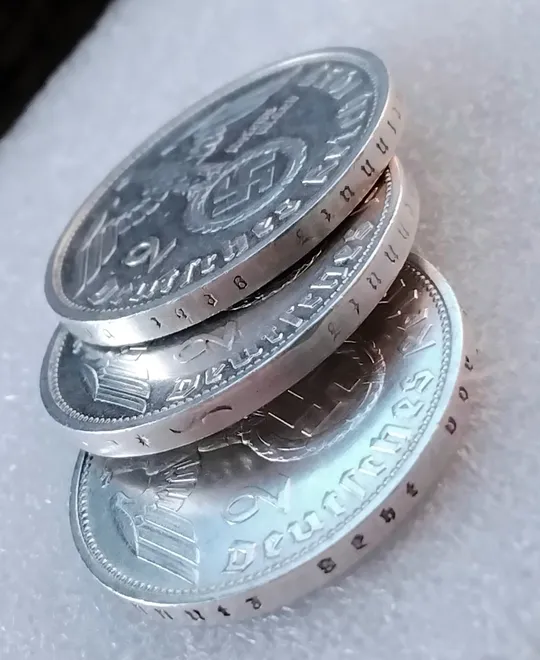 ☝️2 Марки 3 Рейх 1837г..1938г..1939г..(серебро) Недорого