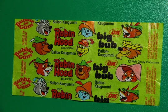 ОБГОРТКА ЕТИКЕТКА ВІД ЖУВАЛЬНОЇ ГУМКИ вкладыш OK Big Bub myt ROBIN HOOD Ціна