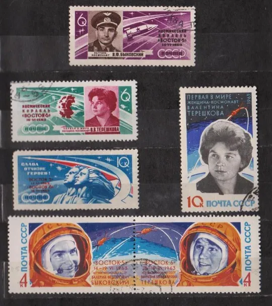 ПОЛЕТ В.БЫКОВСКОГО и В.ТЕРЕШКОВОЙ = СССР - СРСР = 1963 р. = гаш.  == Ціна