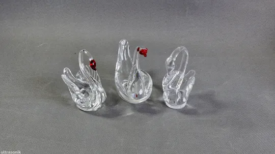 Лебідь скляний набір 3шт фігурка статуетка старе радянське скло Вживане Ціна