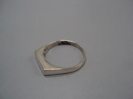Кольцо прямоугольник колечко унисекс печатка серебро Украина вес 2,34 г 18,5 размер 4х13 мм №15441 Інтернет-аукціон