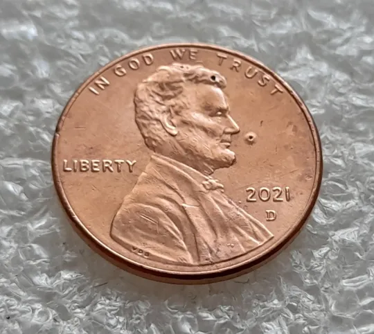 (8203 ря) 1 цент 2021 D США З аукціону