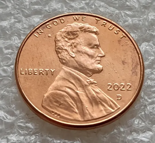 (8202 ря) 1 цент 2022 D США З аукціону