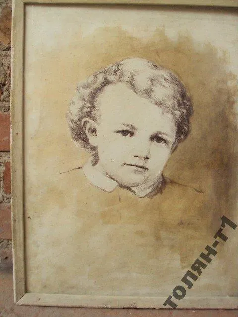 Картина Портрет Ульянова. Графика, картон В раме 37х47 см, без рамы 34х45 см №71 З аукціону