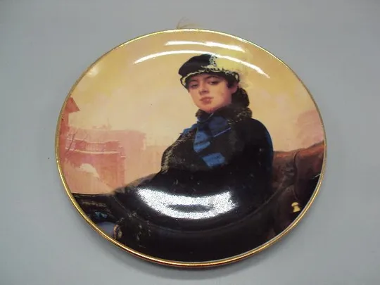 Настенная тарелка незнакомка фарфор Вербилки крамской неизвестная тираж 2000 размер 2,1х19,4 см №360 Ціна