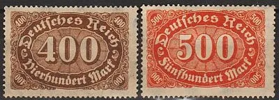 фото, 1922 - Німеччина - Стандарт - Цифри Mi.250-51 *