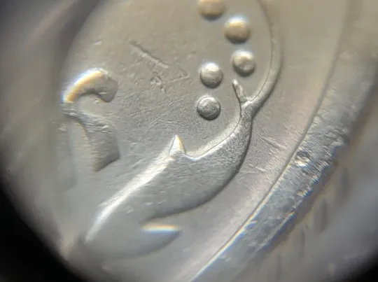 (5916) 25 копійок 1994 1БВк викрошки на вінку реверса в межах 1-2-3 та 5-6-7 грон + царапини штемпеля (25 копеек 1994 1БВк брак) Де купити